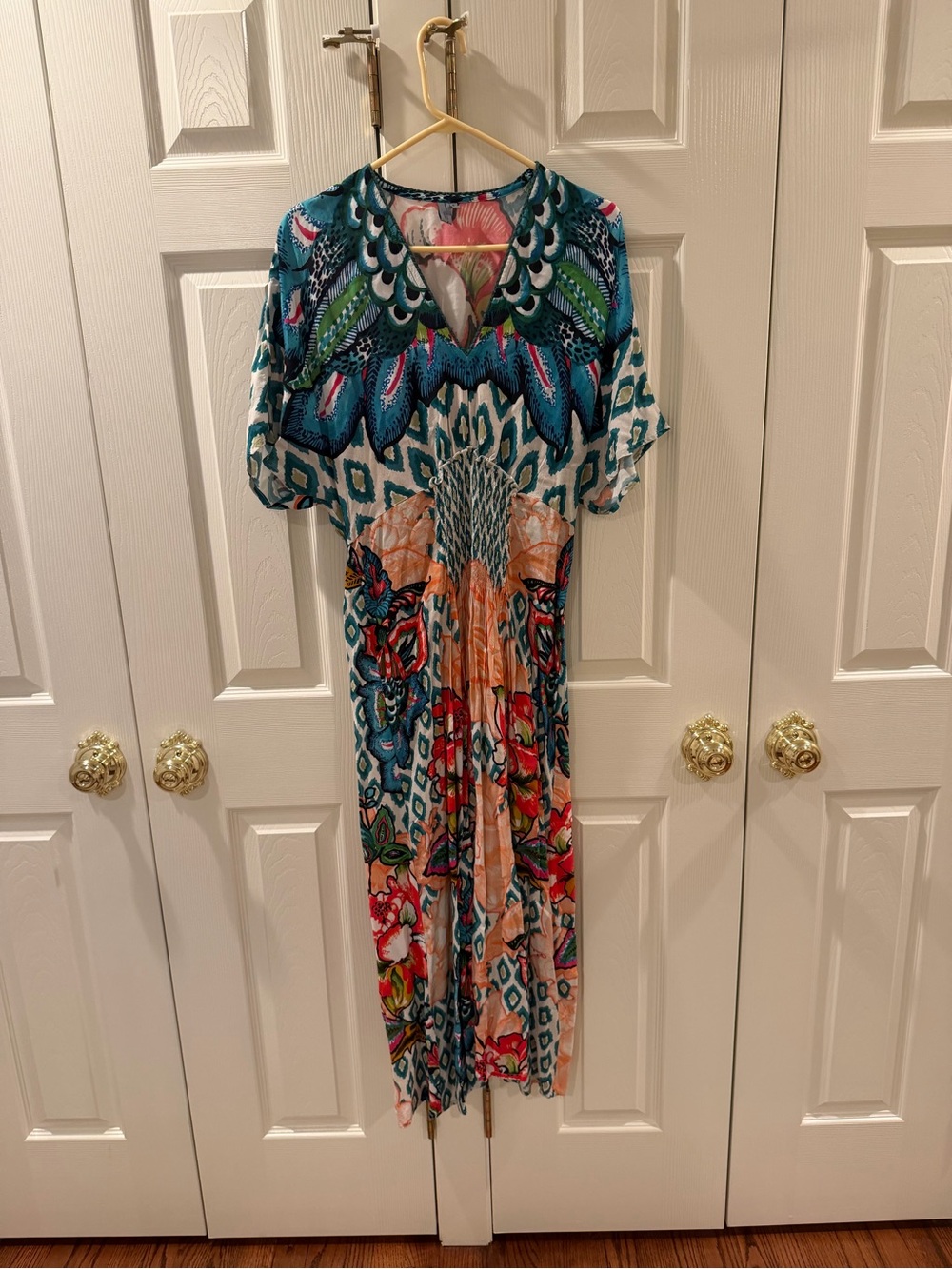 Boho Floral Multicolor Maxi Dress from Anthropologie